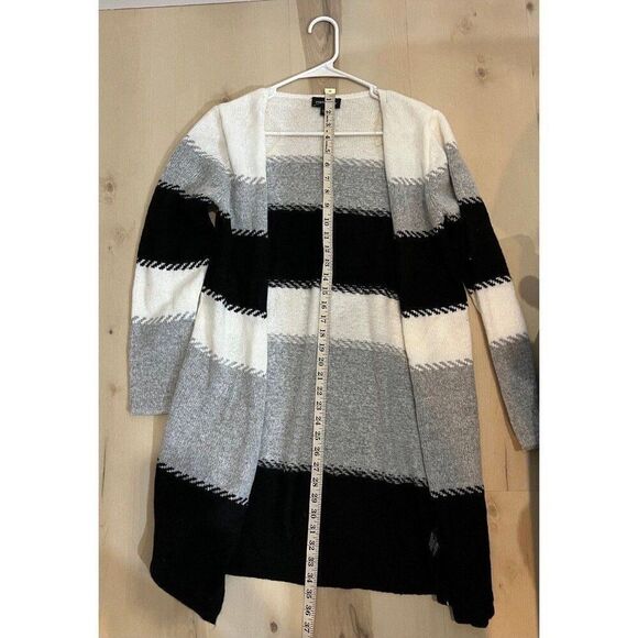 Fortune + Ivy Stitch Fix Colorblock Long Duster Cardigan Minimalist Fall Chic - Picture 8 of 10